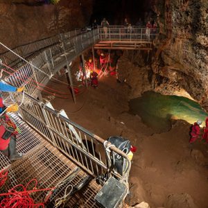 Hauling and rescue rigging, Wookey Hole (Pic: B.Biela)