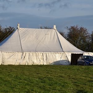 The marquee used for lectures and social events