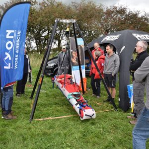 Testing the hauling arrangements with a Lyon Equipment Quad-pod