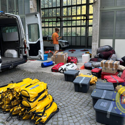 The Croatian team preparing to join the rescue