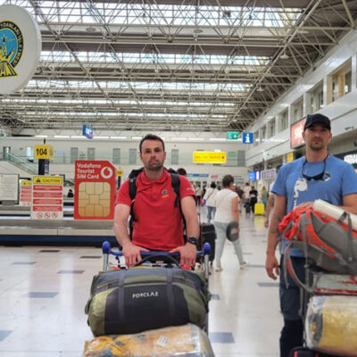 Members of the Polish team